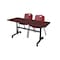 Kobe Rectangle FlipTop Table, 60" W, 29" H, Laminate Top, Mahogany MKFT6030MH47BY - alternate 1